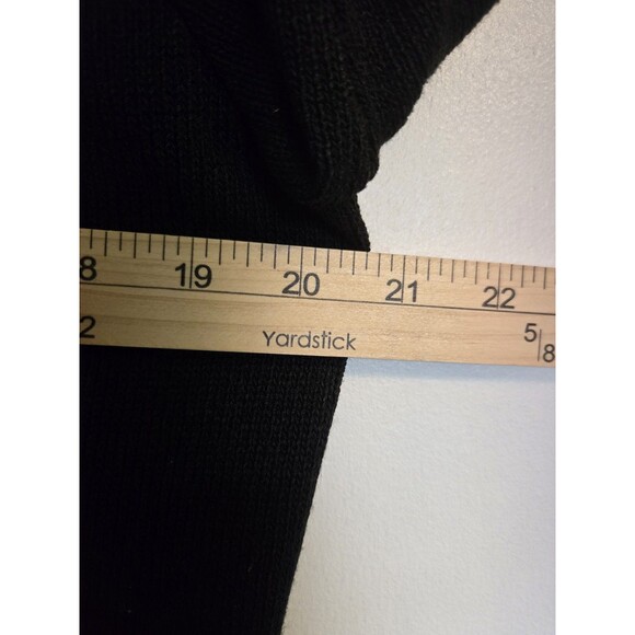 VTG Laura by Alyzia Knit Sweater Womens 14 Cardigan‎ Black Yellow Old Money 80s - Picture 9 of 10